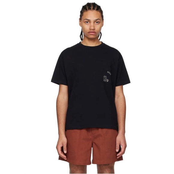 Bode Black Embroidered Squirrel Tee NWT - Picture 1 of 4